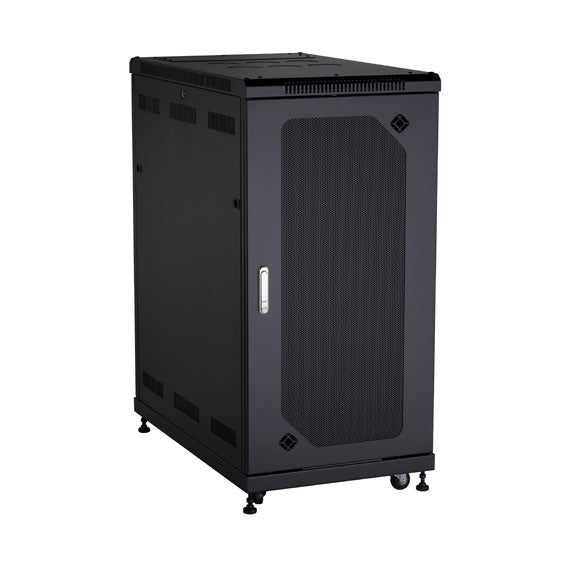 SERVER CABINET - 24U, SPLIT REAR DOOR, 24"W X 40"D, MESH FRONT, GSA, TAA