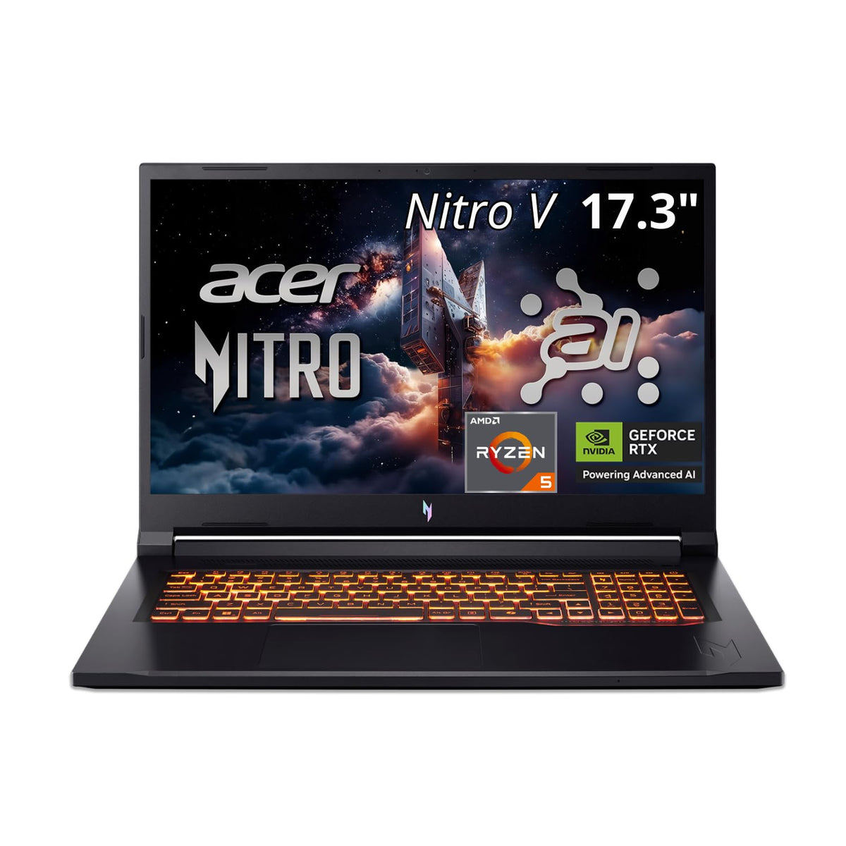 ANV17-41 - Acer Nitro V 17 AI 17.3" Ryzen AI 300 Series RTX 50 Series Gaming Laptop