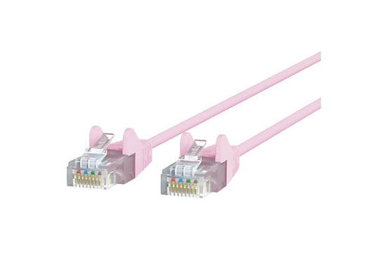 CE001B07-PNK-S - Belkin Cat6 Slim 28Awg Cable