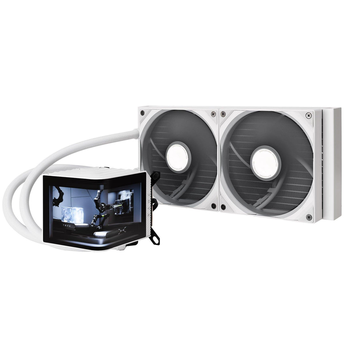 L-P280N-DS2M-G0W - TRYX PANORAMA 280 White AMOLED AIO Liquid CPU Cooler