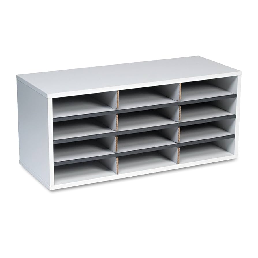 25004 - Fellowes 12-COMPARTMENT SORTER KEEPS LETTER SIZE LITERATURE FILES AND FORMS ORGANIZED A