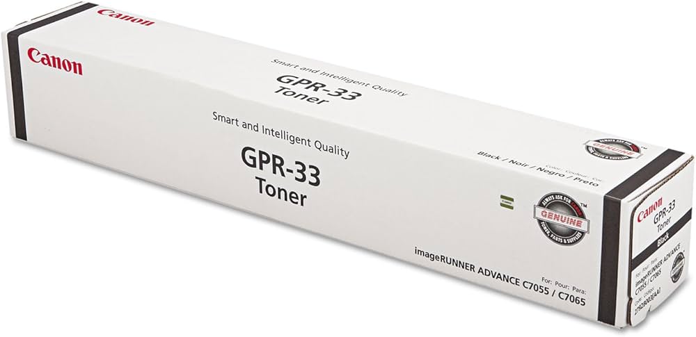 2792B003AA - Canon CANON GPR-33 BLACK TONER CARTRIDGE FOR USE IN IR ADVANCE C7055 C7065 ESTIMATED Y