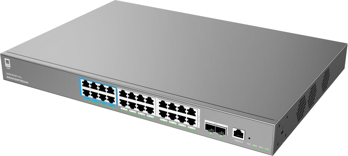 GWN7803PH - Grandstream 24-Port Gigabit PoE++ 4-Port 10G SFP+ Layer 2+ Pro Managed Switch