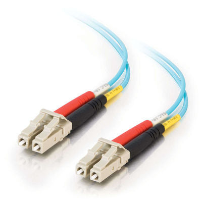 C2G 2M LC-LC 10GB 50/125 DUPLEX MULTIMODE OM3 FIBER CABLE (TAA COMPLIANT) - AQUA