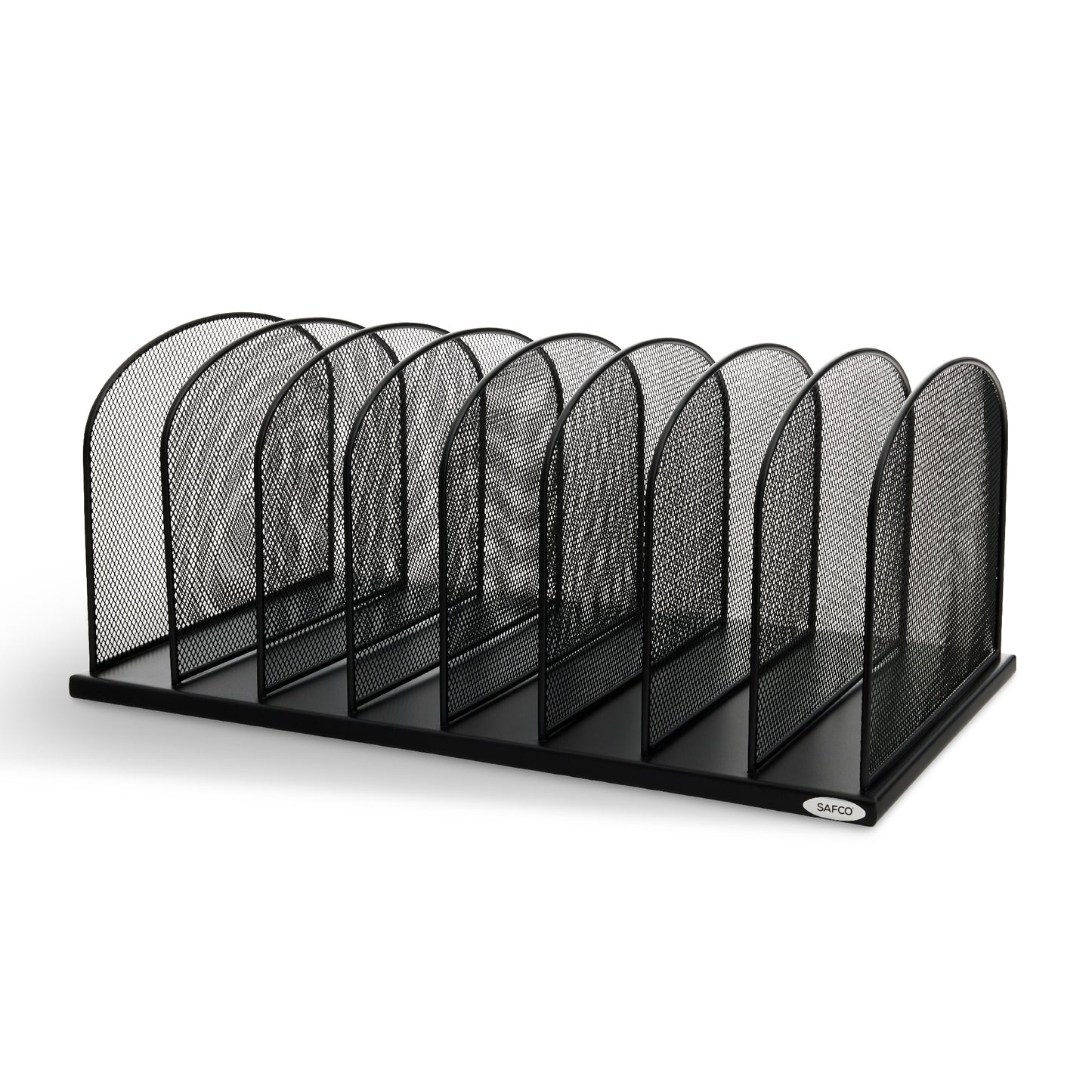 3253BL - Safco Mesh Desk Organizer Eight Sections Steel 19 3/8 x 11 3/8 x 8 Bl