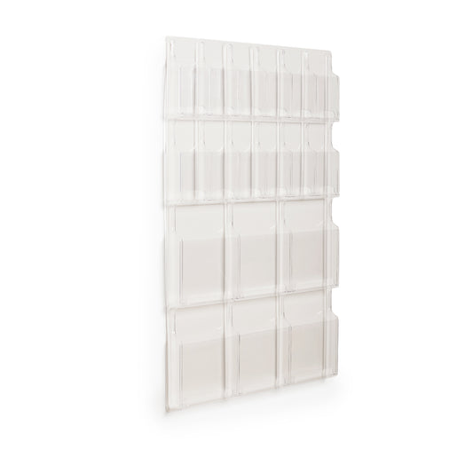 5606CL - Safco Reveal Clear Literature Displays 12 Compartments 30w x 2d x 34.75h Clear
