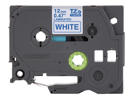 TZE233CS - Brother 12MM BLUE TEXT ON WHITE