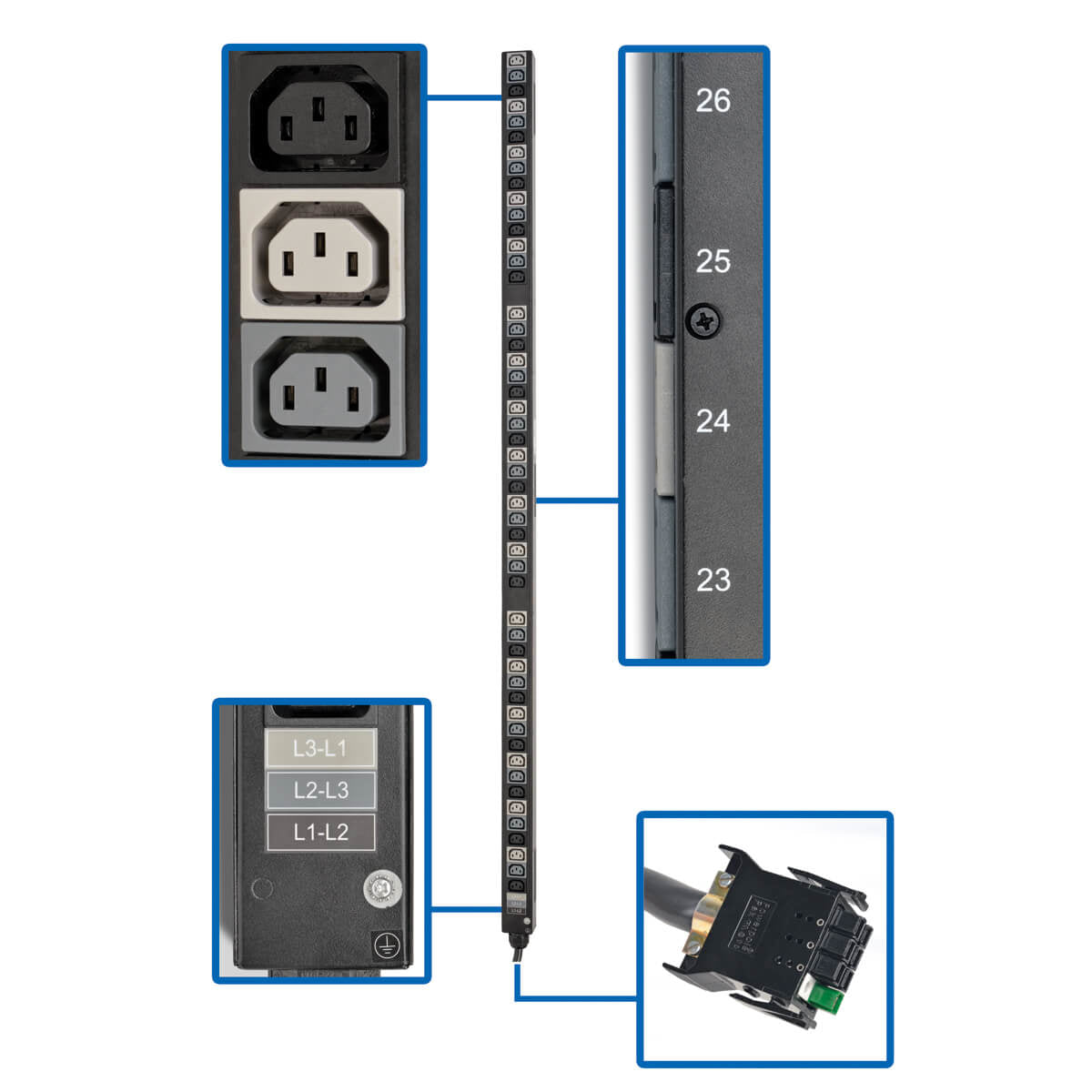 Tripp Lite PDU3V51 power distribution unit (PDU) 51 AC outlet(s) 0U Black