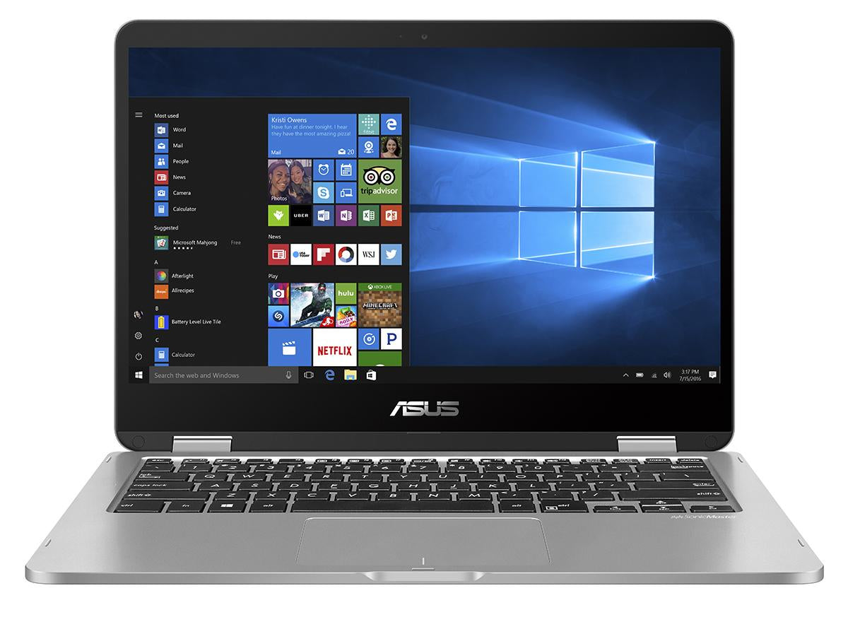 ASUS VivoBook Flip TP401CA-DHM4T notebook Hybrid (2-in-1) 14" Touchscreen Intel Core m3 4 GB LPDDR3-SDRAM 64 GB eMMC Wi-Fi 5 (802.11ac) Windows 10 Home Gray