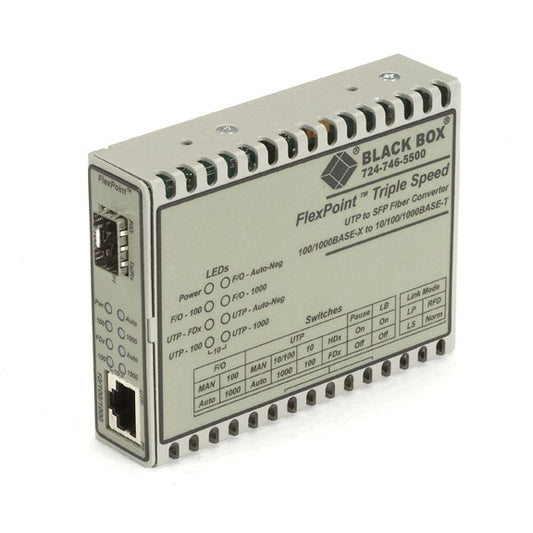 GIGABIT ETHERNET(1000-MBPS)MEDIA CONVERTER-10/100/1000-MBPS COPPER TO 1000-MBPS