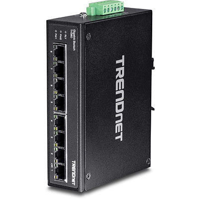 TI-G80 - Trendnet 8-PORT HARDENED INDUSTRIAL GIGABIT SWITCH,LIMITED LIFETIME WARRANTY