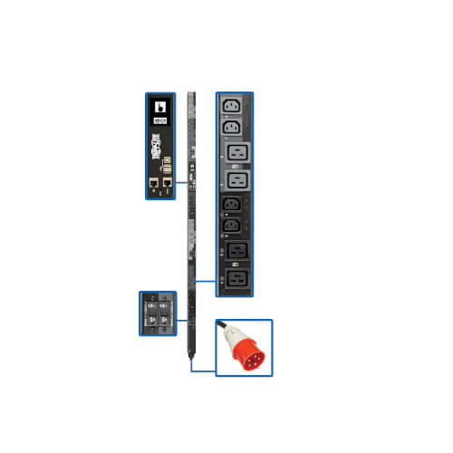 Tripp Lite PDU3XEVSR6G63A power distribution unit (PDU) 24 AC outlet(s) 0U Black