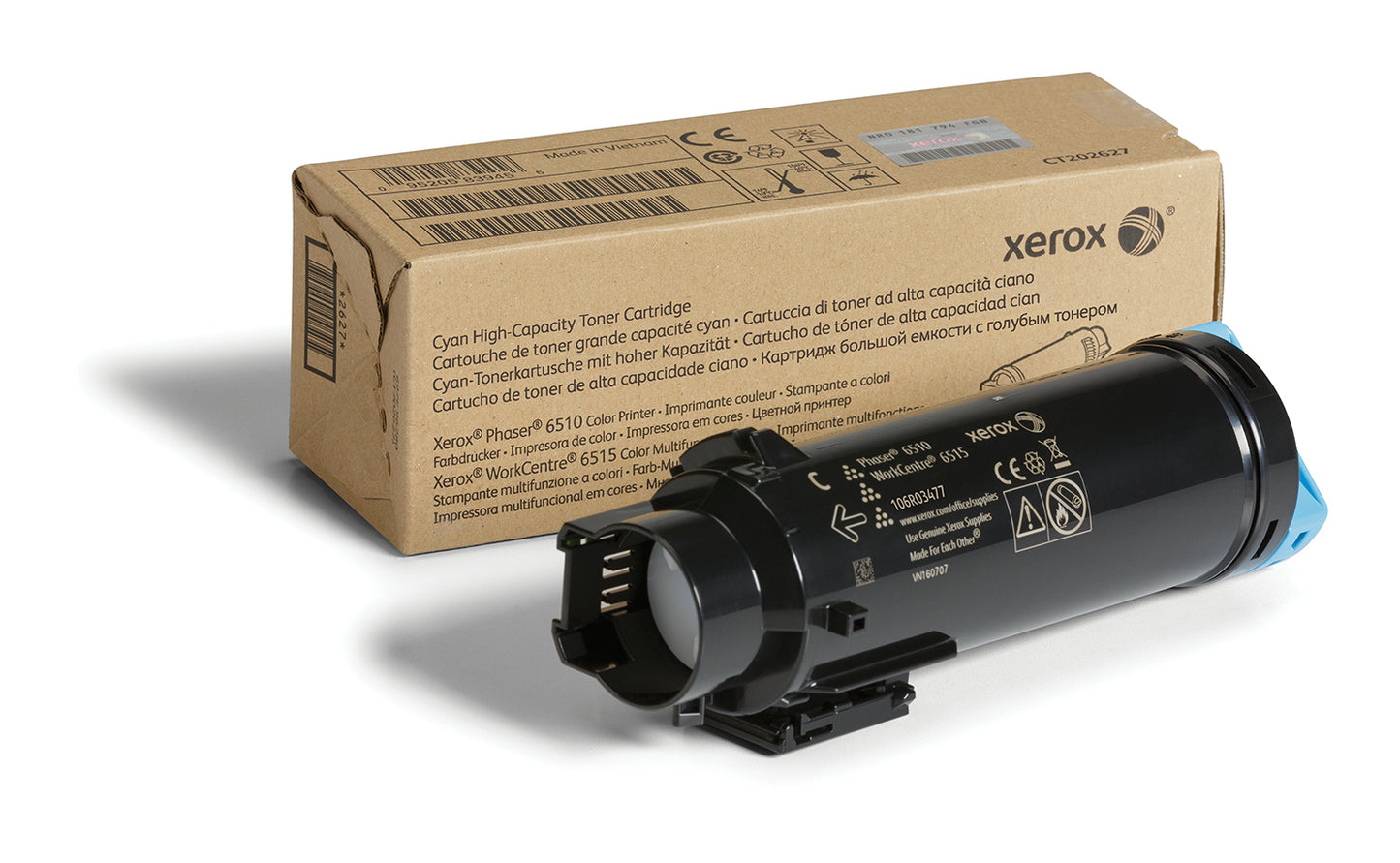 106R03477 - Xerox GENUINE XEROX CYAN HIGH CAPACTIY TONER CARTRIDGE, WORKCENTRE 6515, PHASER 6510,