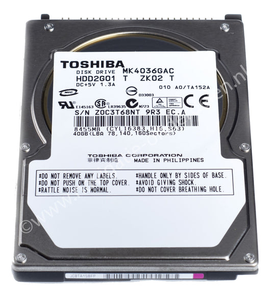 Toshiba 40GB Parallel ATA 2.5"