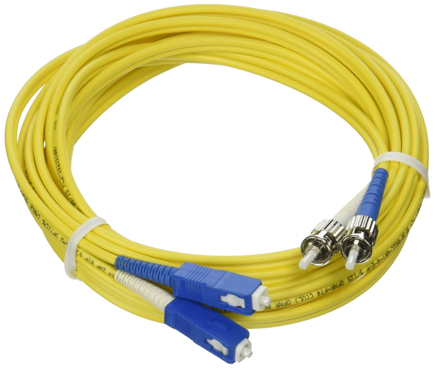 C2G 4M SC-ST 9/125 OS1 DUPLEX SINGLEMODE PVC FIBER OPTIC CABLE (USA-MADE) - YELL
