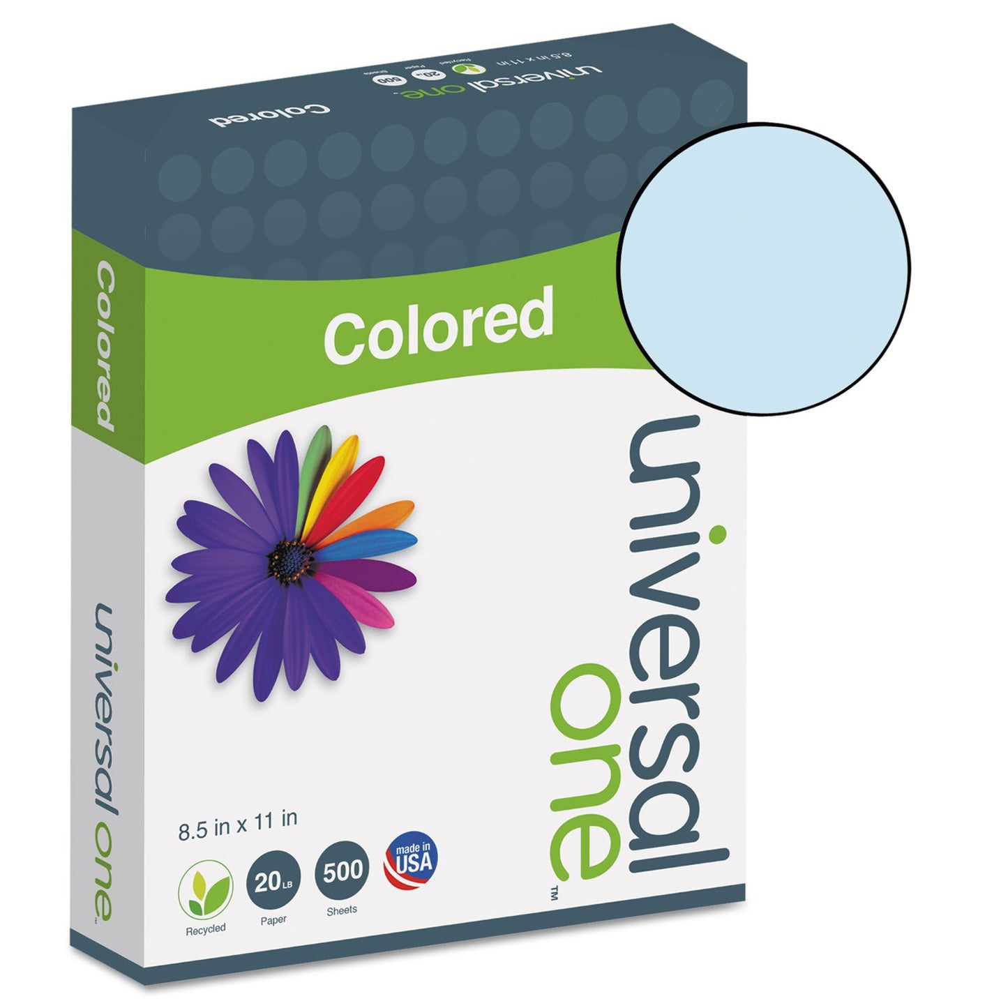 UNV11202 - Universal Colored Paper 8-1/2 x 11 Blue1 Ream