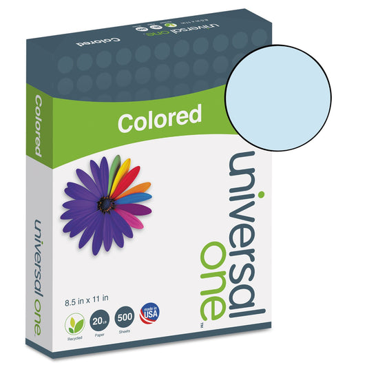 UNV11202 - Universal Colored Paper 8-1/2 x 11 Blue1 Ream