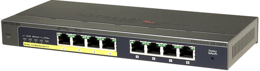 GS108PE-100NAS - NETGEAR Pro SAFE GS108PE 8-Port Gigabit Web Managed (Plus) PoE Switch 4 PoE Ports 45W Switch