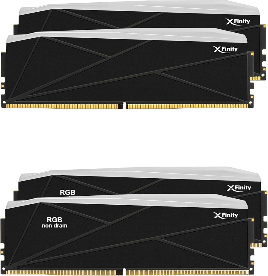 TMXFL2476836KW-DK - v-color DDR5 SCC 2+2 Kit Manta XFinity 48GB 24GBx2 7600MHz CL36 RGB Gaming Desktop RAM Memory