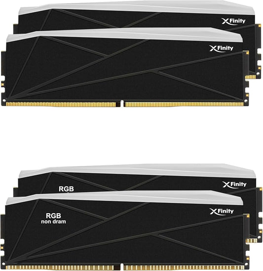 TMXFL2476836KW-DK - v-color DDR5 SCC 2+2 Kit Manta XFinity 48GB 24GBx2 7600MHz CL36 RGB Gaming Desktop RAM Memory
