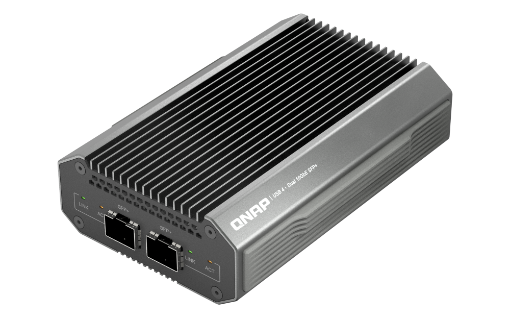 QNA-UC10G2SF - QNAP the USB 4 Type-C to Dual-Port 10GbE SFP+ Network Adapter