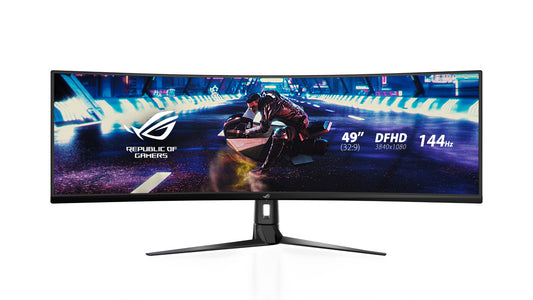 ROG STRIX XG49VQ 49 CURVED GAMING FREESYNC MONITOR 144HZ DUAL FULL HD HDR E