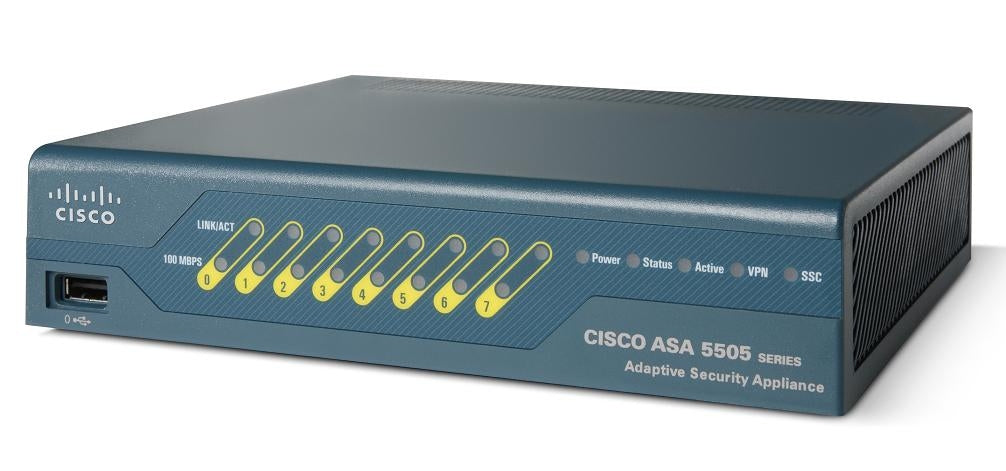 Cisco ASA 5505 hardware firewall 1U 150 Mbit/s