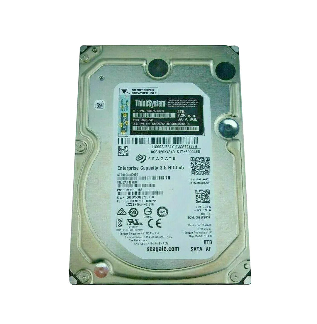 7XB7A00053 - Lenovo THINKSYSTEM 3.5INCH 8TB 7.2K SATA 6GB HOT SWAP 512E HDD