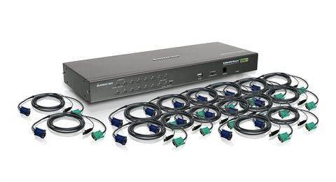 GCS1716KITUTAA - iogear 16 PORT KVM SWITCH WTH USB CABLES (TAA) INCLUDES 16 USB KVM CABLES