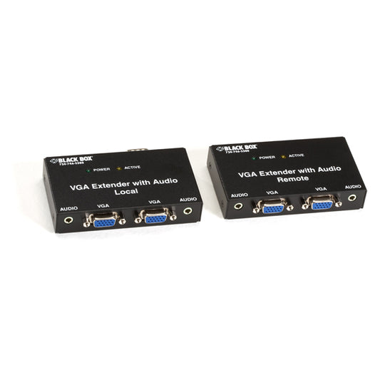 VGA EXTENDER KIT WITH AUDIO - 2-PORT LOCAL, 2-PORT REMOTE, GSA, TAA