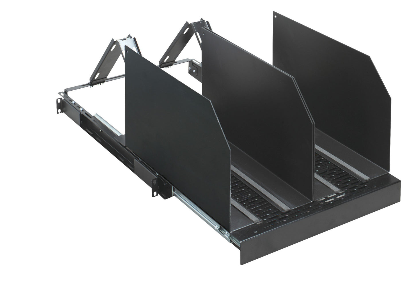 RACKMOUNT - SLIDING, ADJUSTABLE TOWER SHELF WITH FINS, GSA, TAA