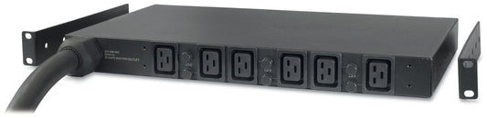 APC Basic Rack PDU AP7526 power distribution unit (PDU) 6 AC outlet(s) 1U Black