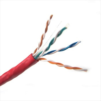 T2404L6P-RD - Weltron 1000FT RED PLENUM CAT6 SOLID CABLE550MHZ