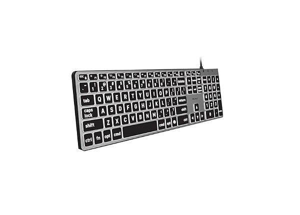 UCABLZKEYLPSG - Macally Backlit Mac Keyboard USB-C A Accs Large Print Dual USB