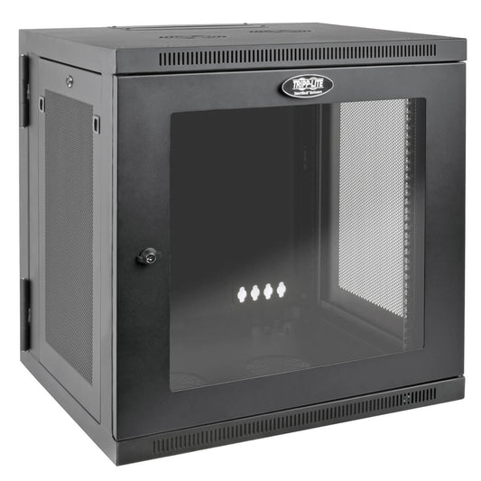 12U WALL MOUNT RACK ENCLOSURE SERVER CABINET HINGED DEEP ACRYLIC WINDOW