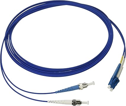 C2G 3m LC/ST Plenum-Rated 9/125 Duplex Single-Mode Fiber Patch Cable - Blue fiber optic cable 118.1" (3 m)