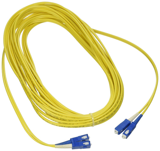 C2G 9M SC-SC 9/125 OS1 DUPLEX SINGLEMODE PVC FIBER OPTIC CABLE (USA-MADE) - YELL