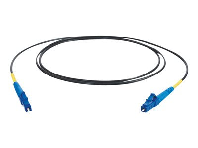 C2G 1m LC/ST Plenum-Rated 9/125 Duplex Single-Mode Fiber Patch Cable - Black fiber optic cable 39.4" (1 m)