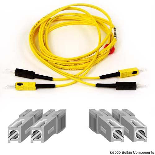 Belkin Single Mode SC/SC Duplex Cable 9.1m fiber optic cable 358.3" (9.1 m) Yellow