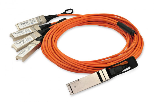 Finisar FCBN510QE2C30 InfiniBand cable 1181.1" (30 m) QSFP+ 4x SFP+ Orange