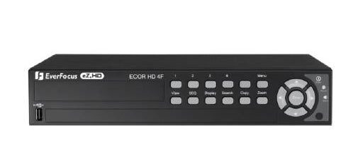 ECORHD4F/1T - EverFocus 4 CHANNEL, 1 TB, 120 FPS @ 720P AND 960H, MULTIPLE INDEPENDENT MONITOR OUTPUTS,