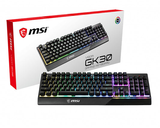 MSI VIGOR GK30 keyboard USB QWERTY UK English Black