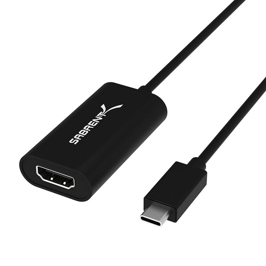 Sabrent DA-HDMC-PK100 video cable adapter USB Type-C HDMI Black