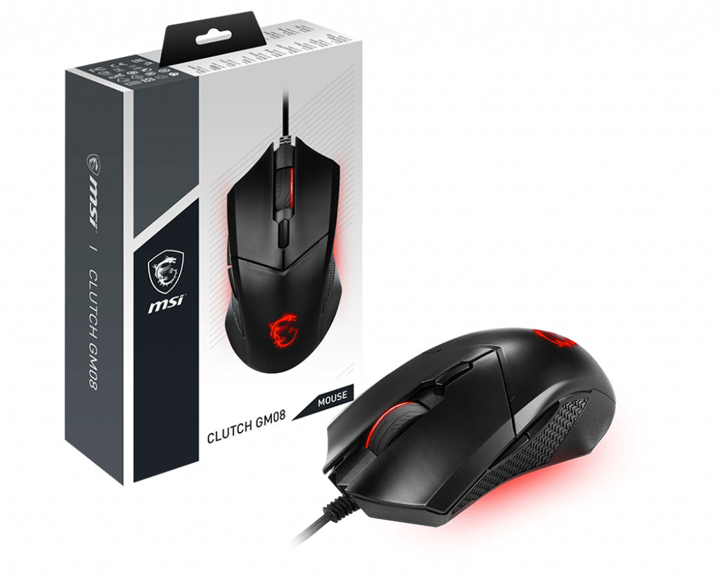 MSI Clutch GM08 mouse Ambidextrous USB Type-A Optical 4200 DPI