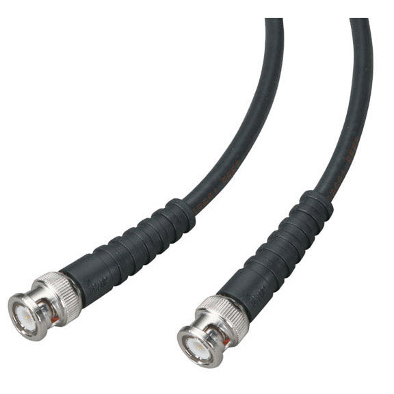 COAX PATCH CABLE - RG59, SHIELDED, SOLID, PVC, 75-OHM, BNC, MALE/MALE, BLACK, 50