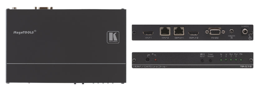 Kramer Electronics THE TP-576 IS A TWISTED PAIR LINE DRIVER FOR HDMI, BIDIRECTIONAL RS-232 AND INFR