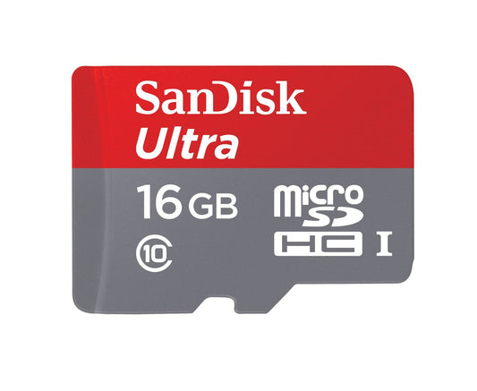 SANDISK ULTRA MICROSDHC MEMORY CARD, 16GB, SDSQUNC-016G-AN6MA, CLASS 10/UHS-I, W