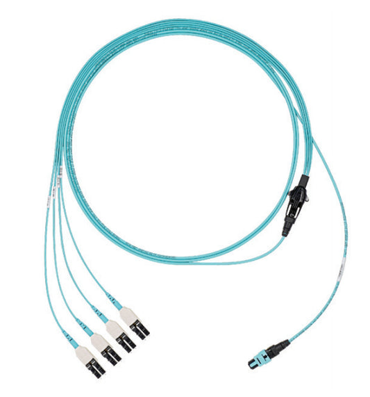 Panduit FX8RP7NUSQNM003 fiber optic cable 118.1" (3 m) PanMPO LC OFNP OM3 Aqua color