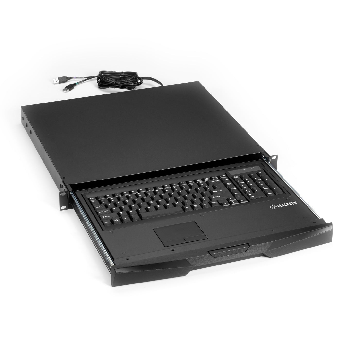 RACKMOUNT KEYBOARD TRAY WITH TOUCHPAD - SLIDING, 1U, 19"W X 16.5"D, 2-POINT MOUN