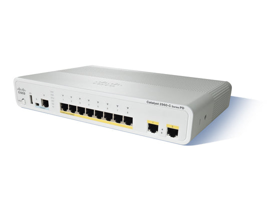 WS-C2960CPD-8TT-L - Cisco CATALYST 2960C PD SWITCH 8 FE, 2 X 1G, P